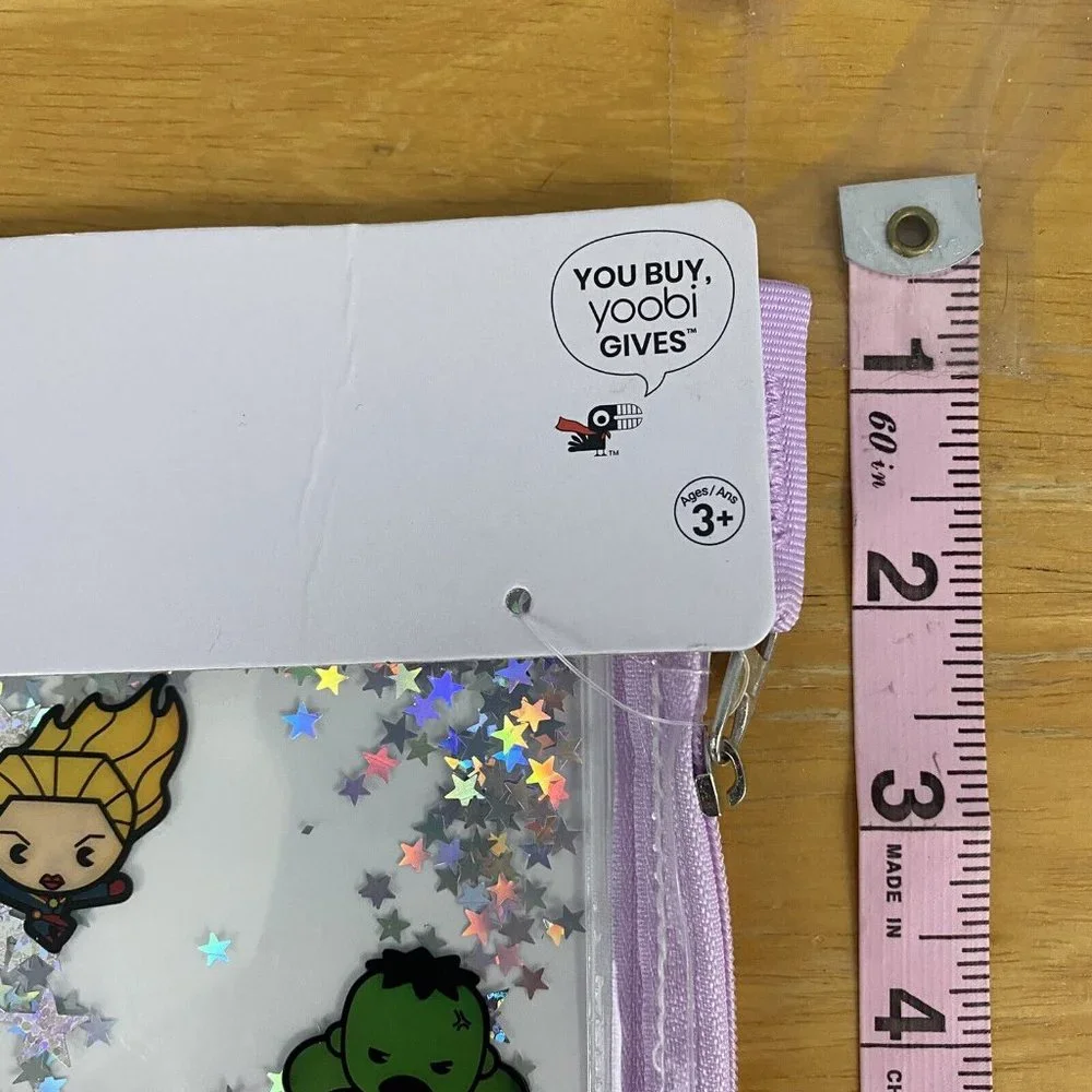 Single Purple Zipper Binder Pencil Case Kawaii Avengers - Yoobi™ (E) Marvel